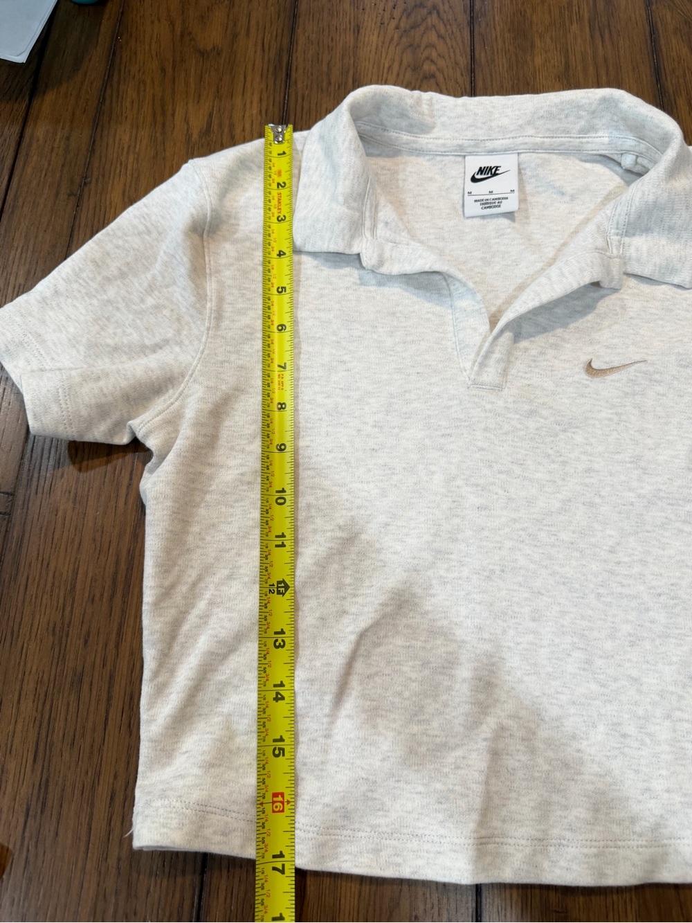 Nike Light Gray Girls Polo Crop Top - Picture 4 of 6